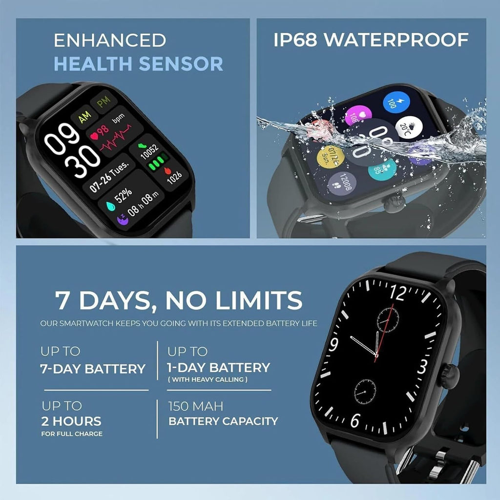 Smart Watch Pro Plus with Bluetooth Calling and Fitness Tracking