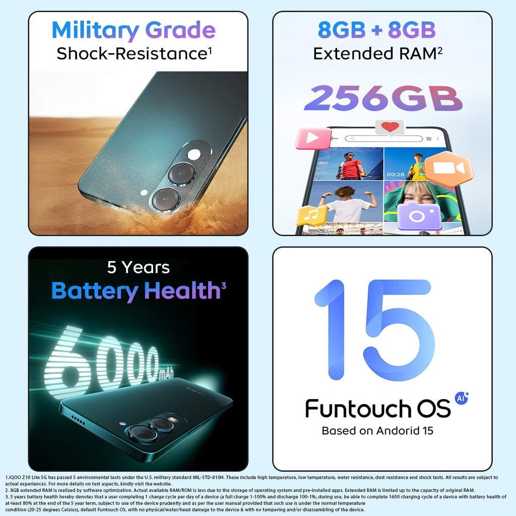 iQOO Z10 Lite 5G Smartphone with Dimensity 6300 Processor