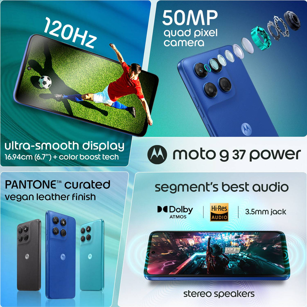 Motorola G37 Power 5G Smartphone with Dimensity 6400 Processor