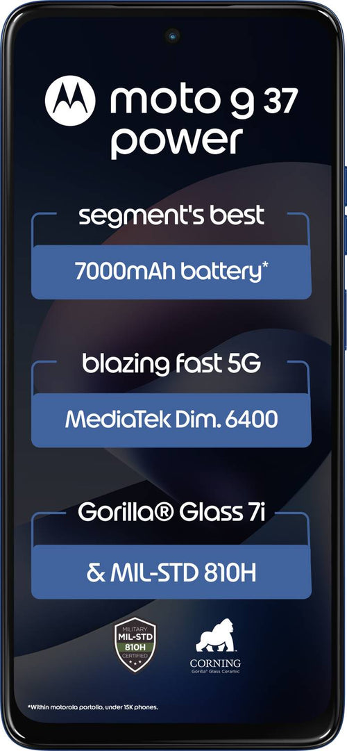 Motorola G37 Power 5G Smartphone with Dimensity 6400 Processor