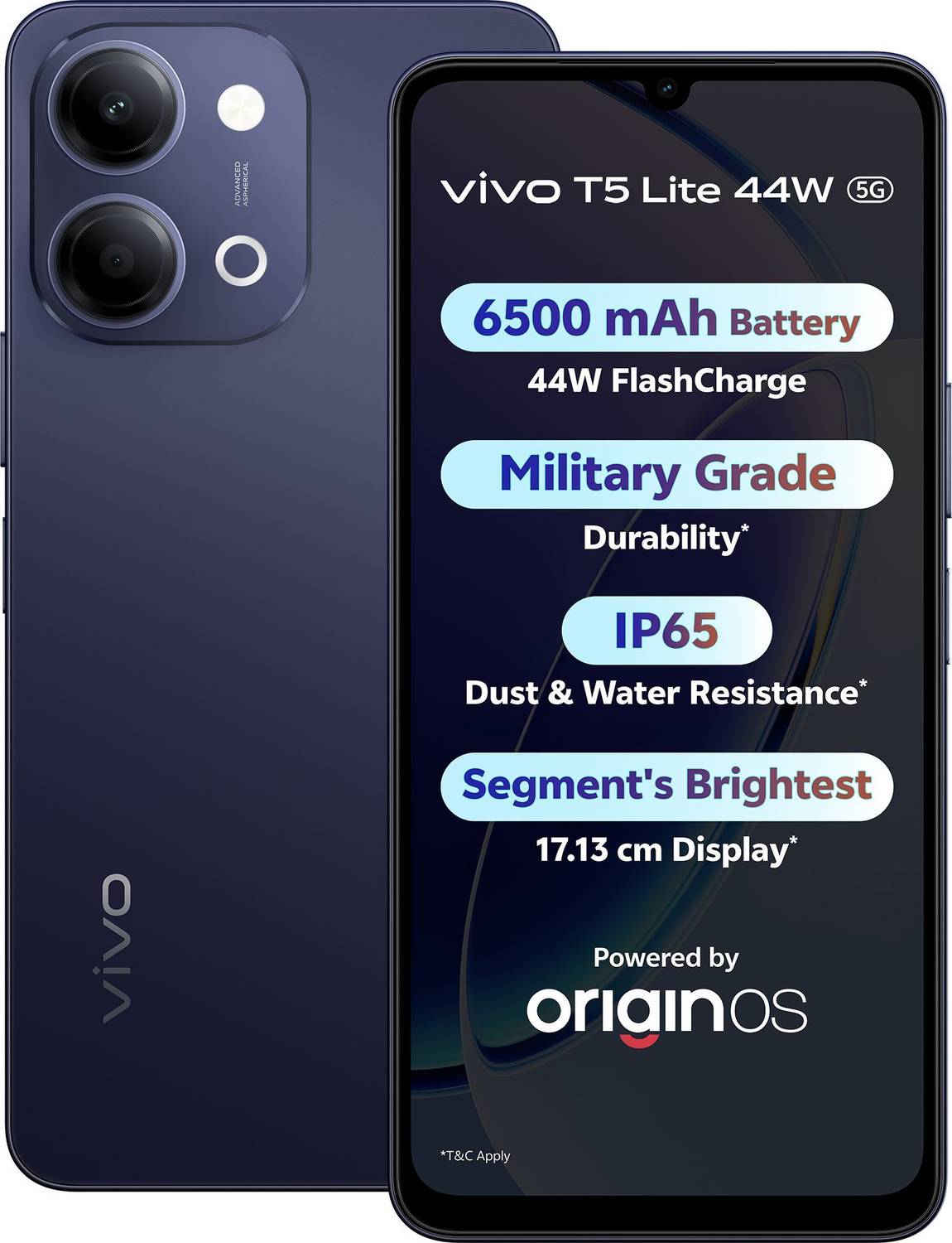 Vivo T5 Lite 44W 5G Smartphone with Dimensity 6300 Processor